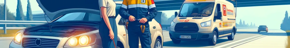 Person kigger på bil med motorhjelm åben